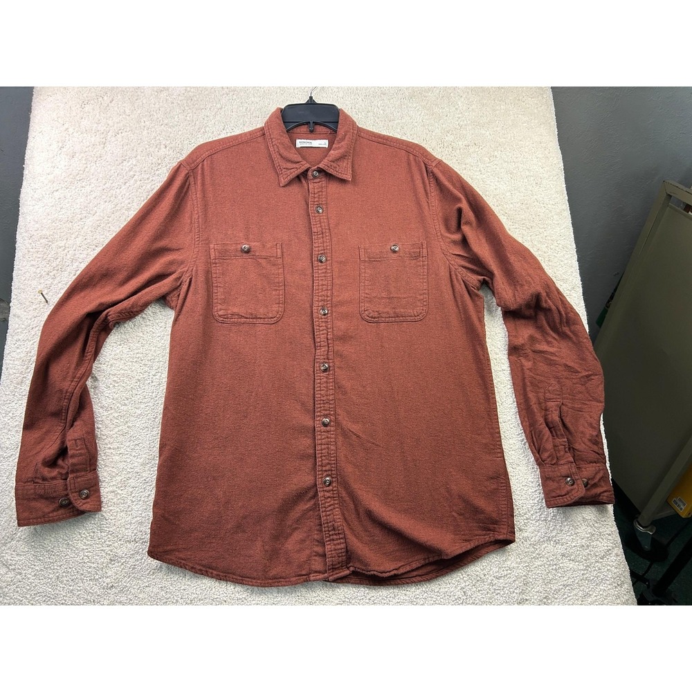 Sonoma Shirt Mens Large‎ Button Up Long Sleeve Casual Double Pocket Workwear